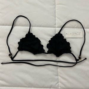 NWT L*Space Maggie Bikini Top in Black